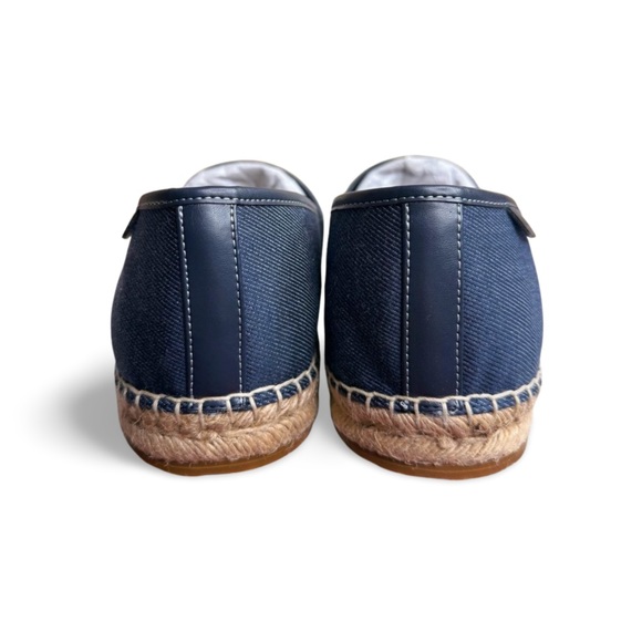 Coach Denim Logo Espadrilles Size 12D NIB Summer Slip Ons - Picture 5 of 11